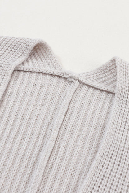 Solid Open Front Cardigan