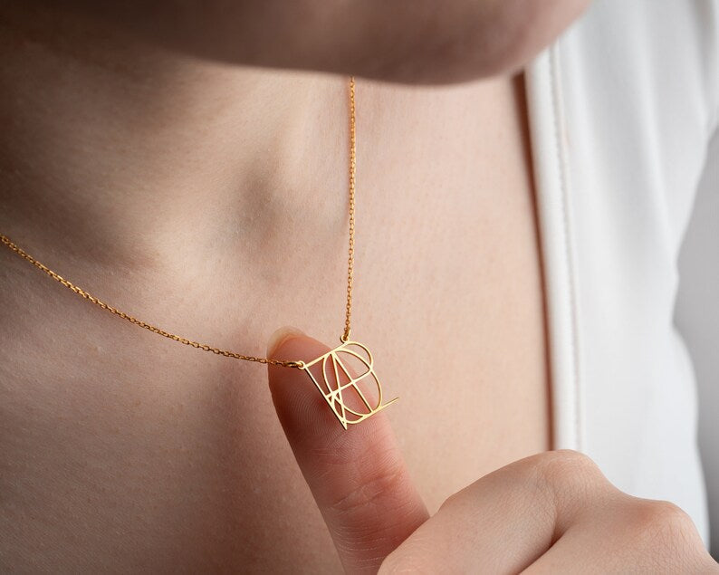 Intertwined Initial Necklace