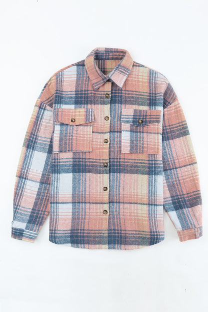 Plaid Flap Pocket Shacket