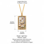 Enamel Tarot Card Pendant Necklace Collection