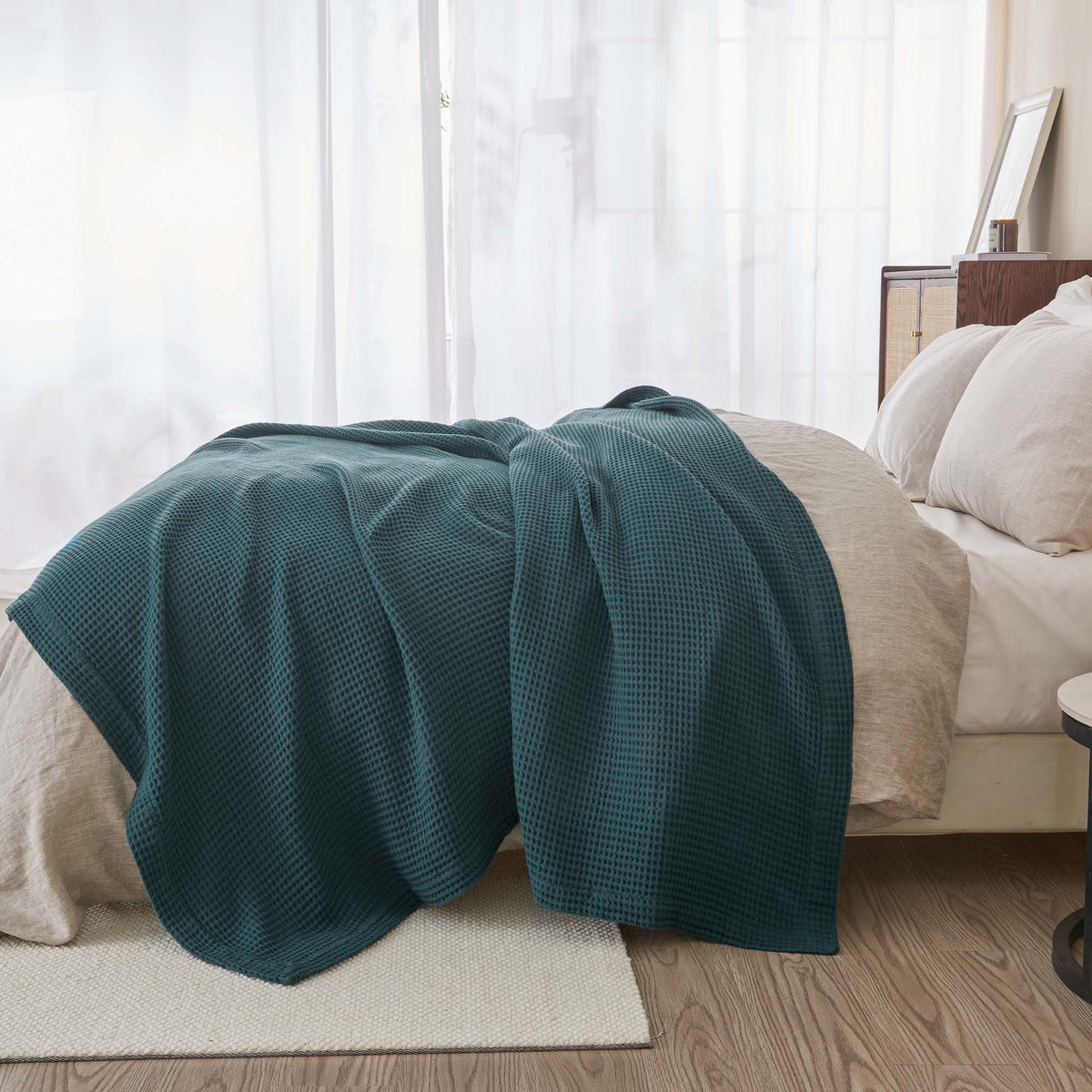 Mikala Cotton Waffle Weave Blanket