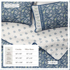 Indira Floral Boho Printed Cotton Quilt Set