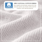 Georgiana Collection Turkish Cotton Ribbed 6-Piece Bath Towel Set