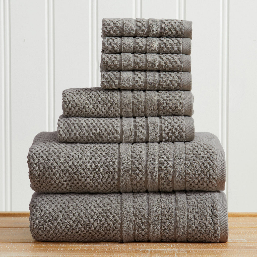 Giuliana Collection Checkered Jacquard Bath Towel Set
