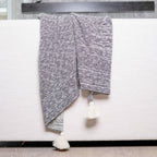 Necalli 50x60" Cotton Decorative Marled Knit Throw Blanket