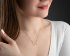 Intertwined Initial Necklace