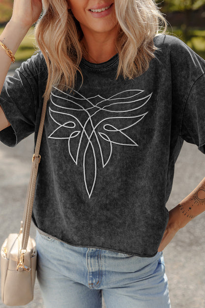 Western Floral Mineral Wash T-Shirt