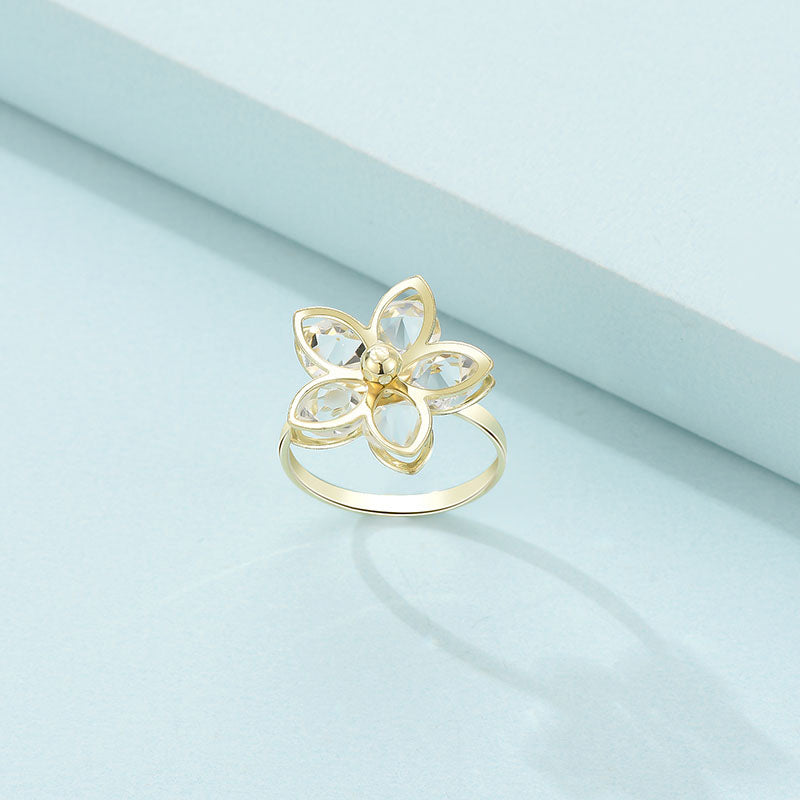 Sculpted Floral Statement Ring