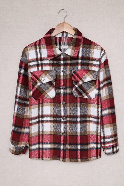 Plaid Chest Pocket Buttoned Shacket