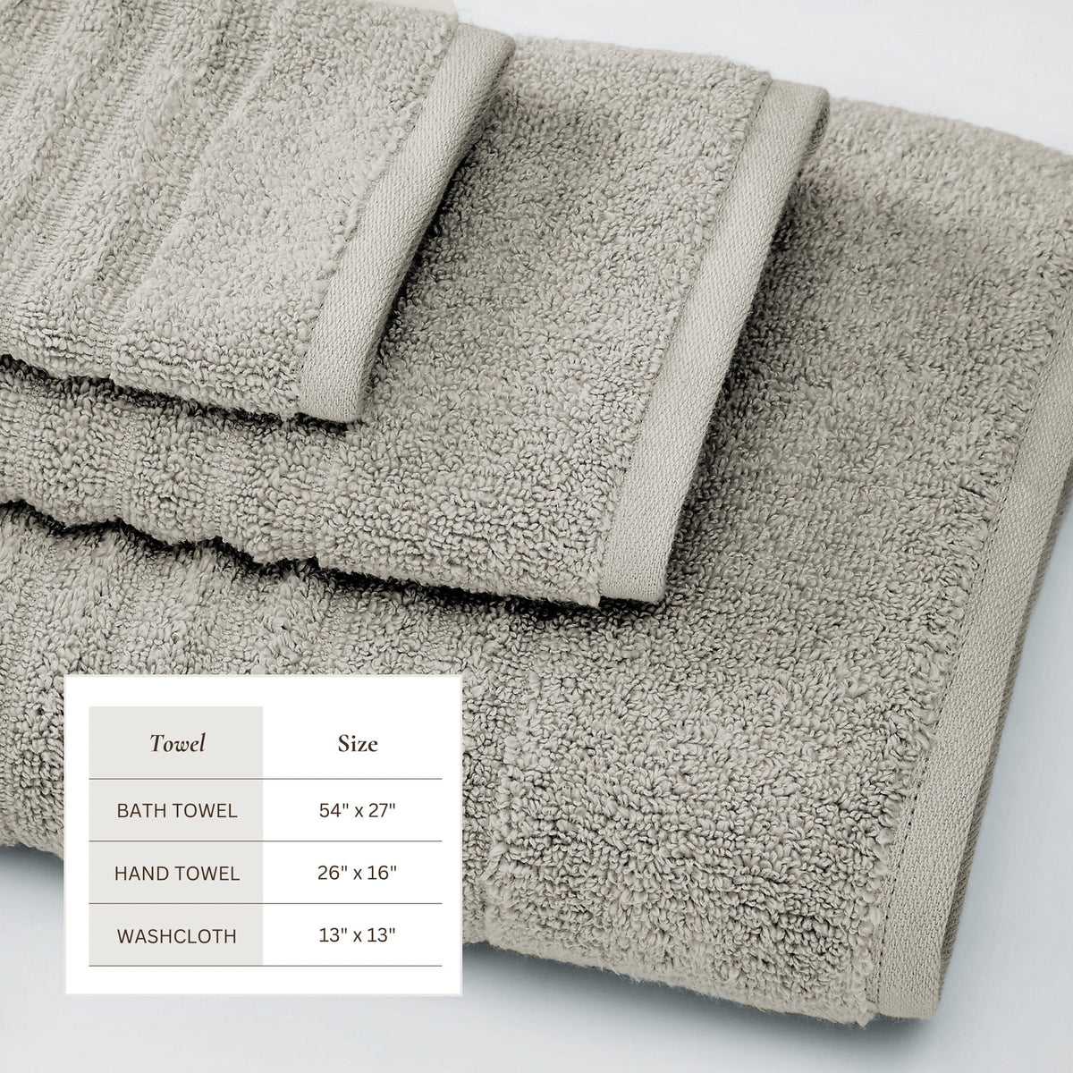 Karina Collection Luxury Combed Cotton Bath Towel Set