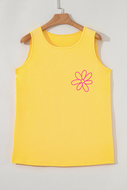 Sun Sleeveless Graphic Tank Top