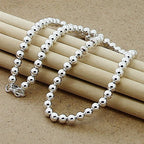Silver Beaded Necklace