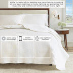 Alicia Solid Channel Stitch Quilt Set