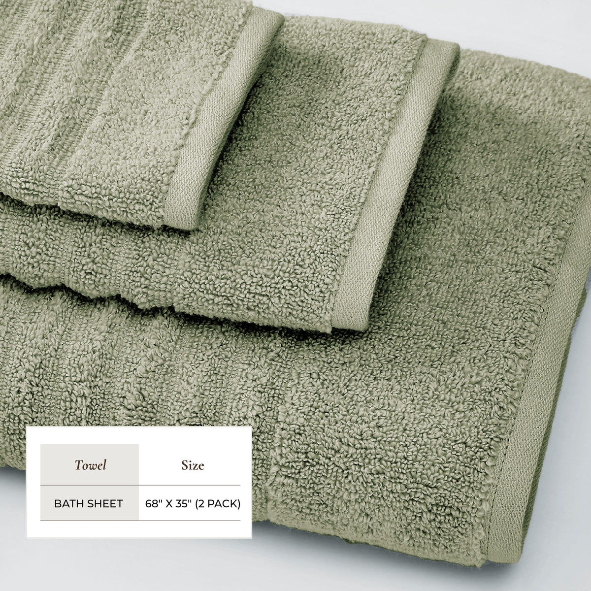 Karina Collection Luxury Combed Cotton Bath Towel Set