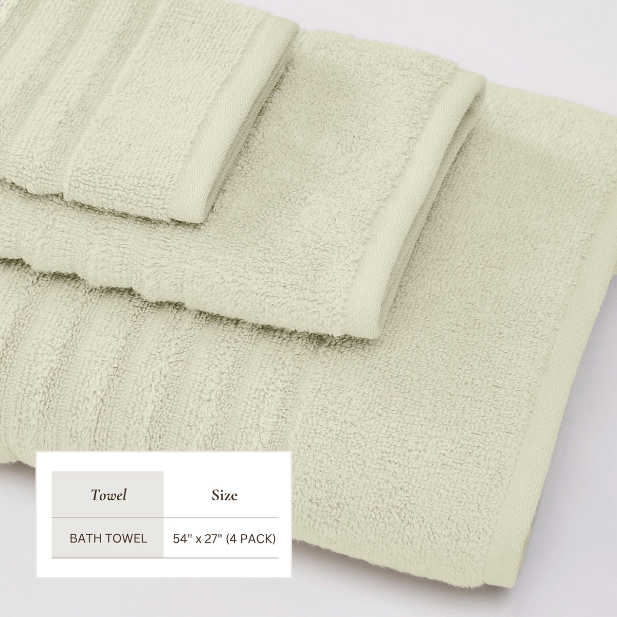 Karina Collection Luxury Combed Cotton Bath Towel Set