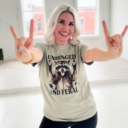 Unhinged And Feral Raccoon Graphic Tee