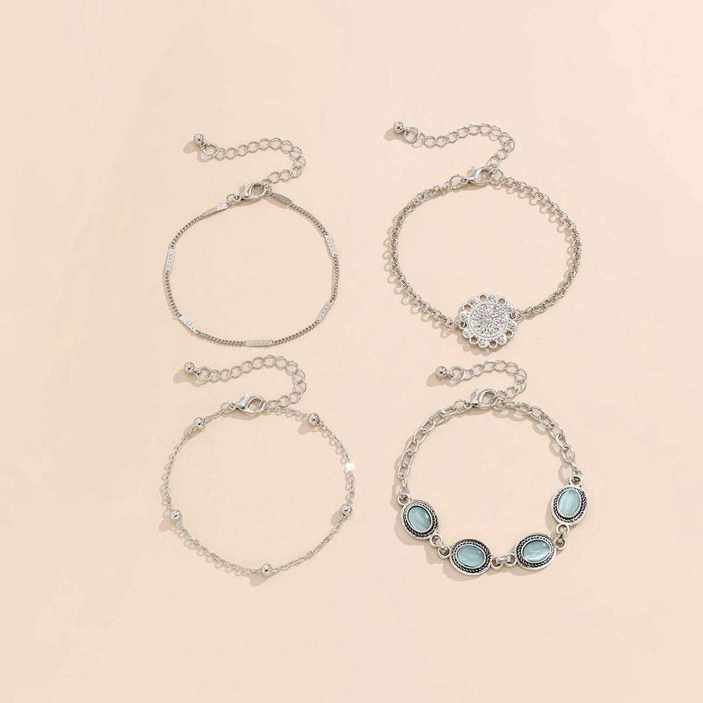 Vintage Cat’s Eye Floral Bracelet