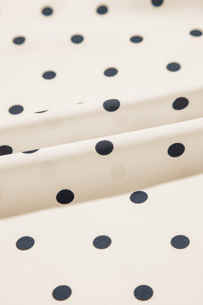 Polka Dot Frilled Collar Blouse