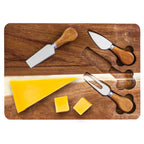 4-Pc. Wood Cheese Board & Cheese Tool Set