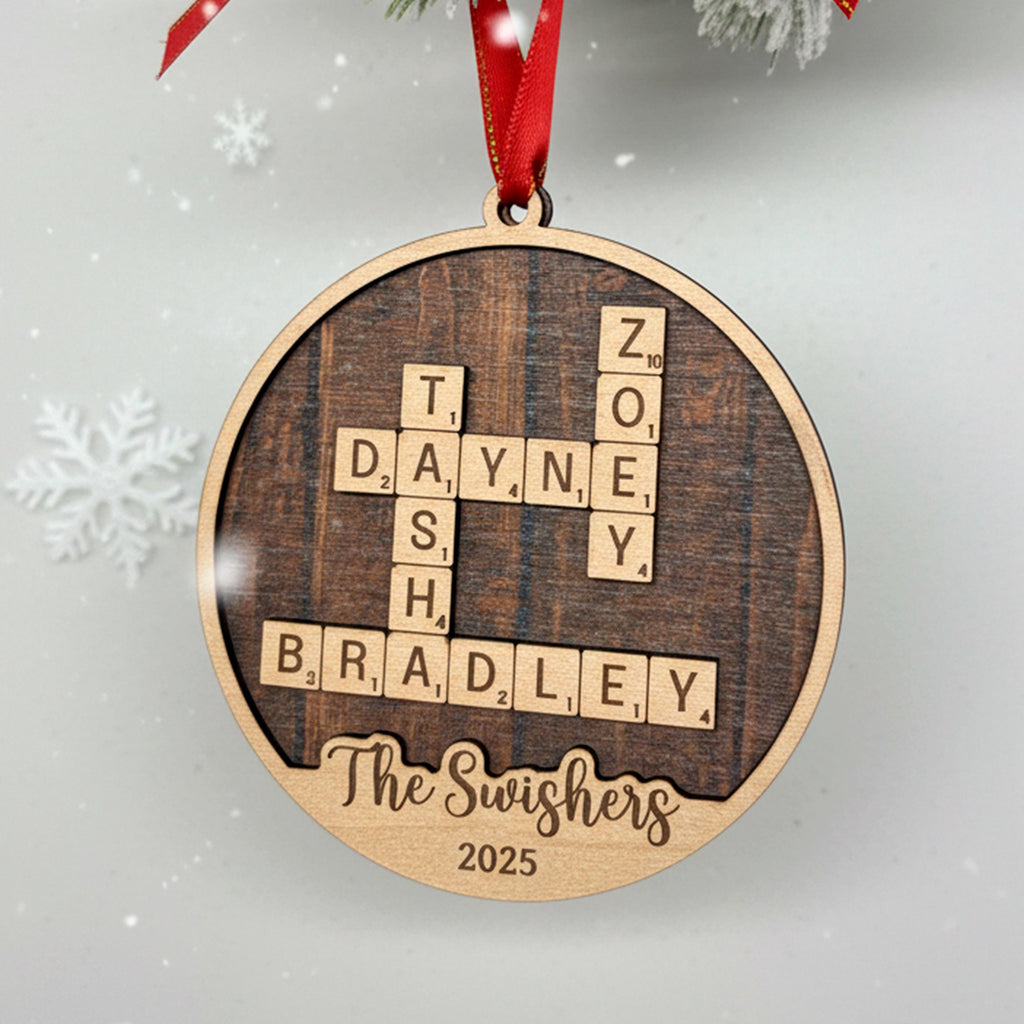 Personalized Family Name Puzzle Ornament