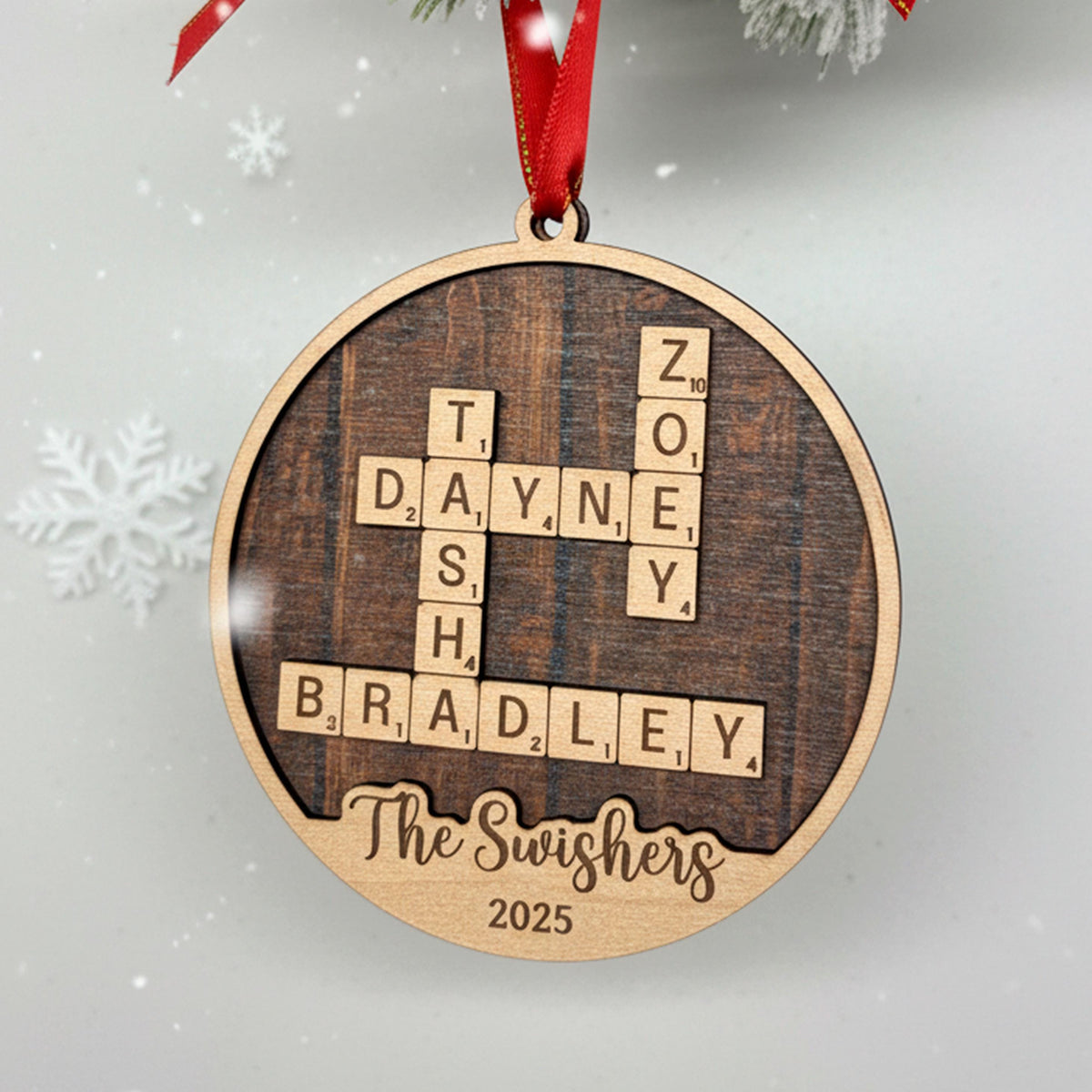 Personalized Family Name Puzzle Ornament