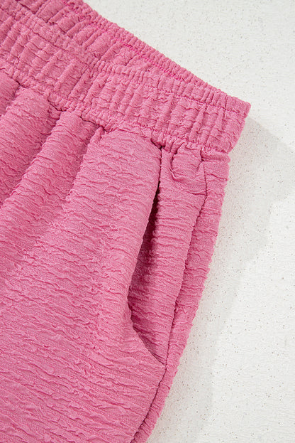 Textured T-Shirt and Shorts Set