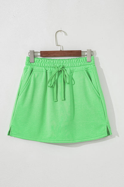 French Terry Drawstring Mini Skort