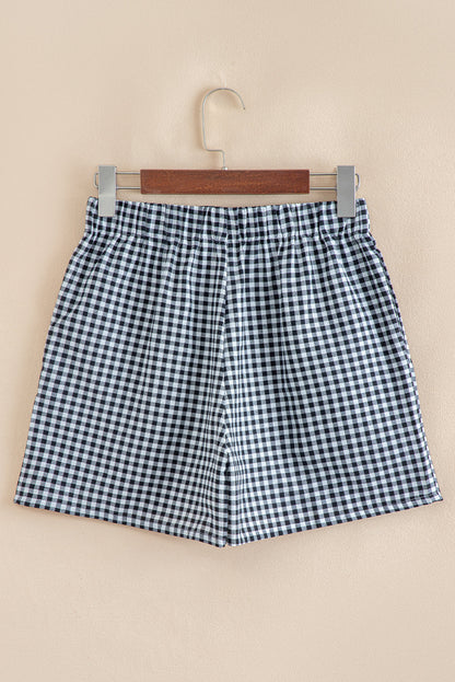 Gingham High Waist Shorts