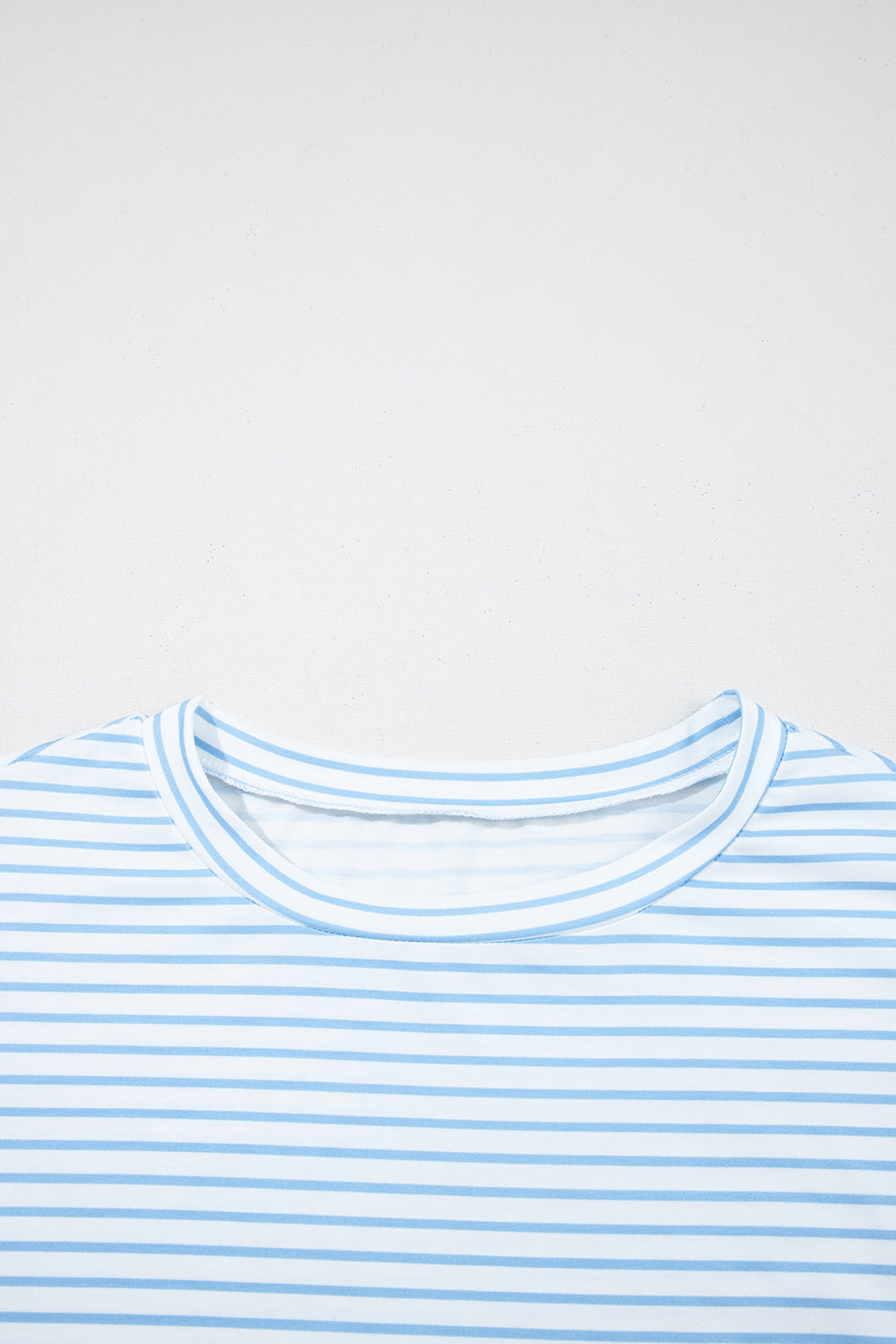 Stripe Floral 3/4 Puff Sleeve Top