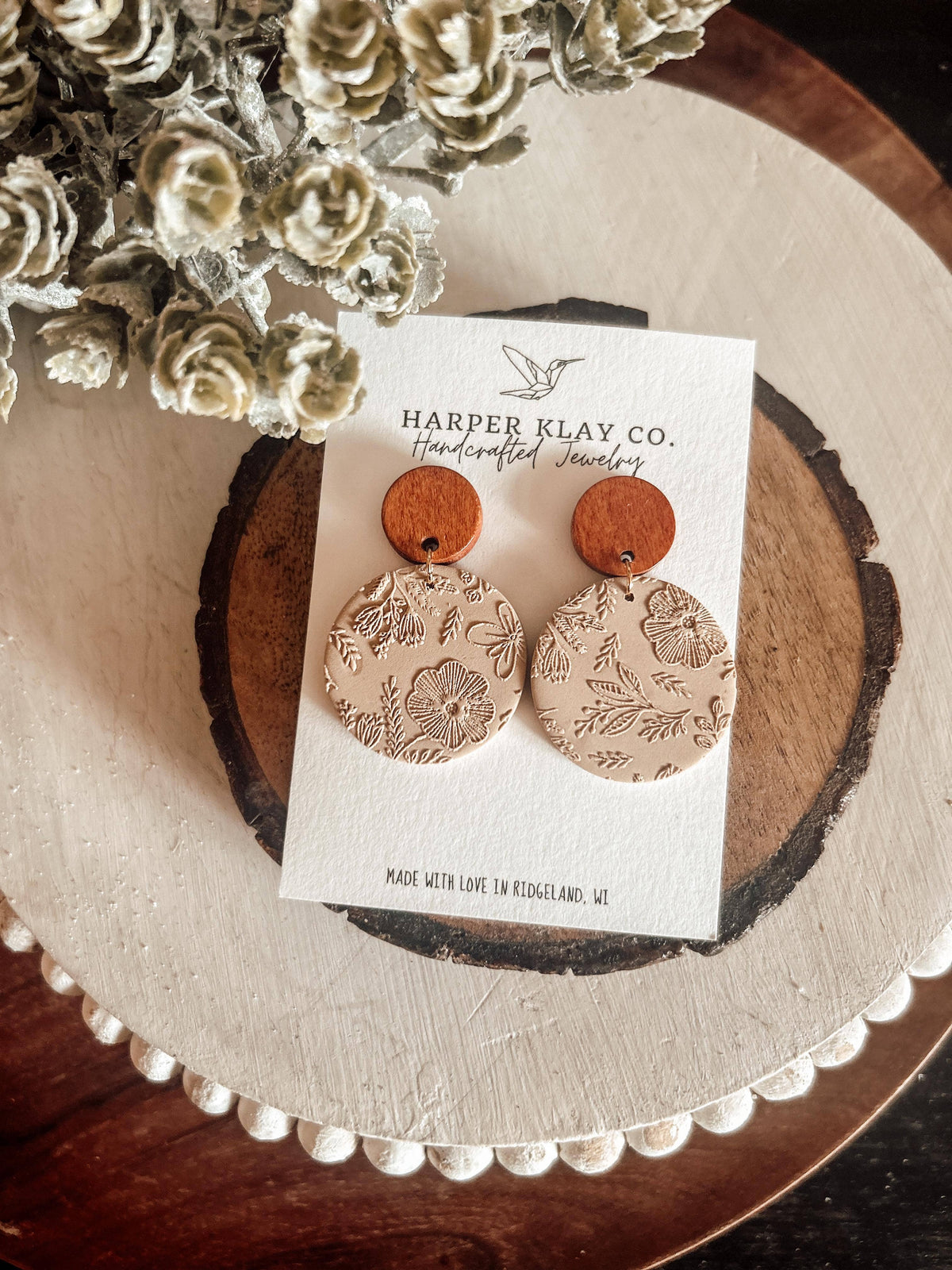 The Mocha Set - Polymer Clay Dangle Earrings