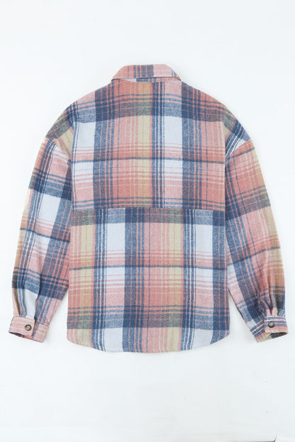 Plaid Flap Pocket Shacket