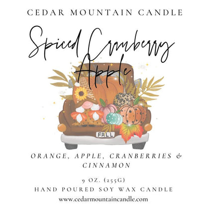 Fall Farm Truck Label Whiskey Jar Candle - Fall Scents