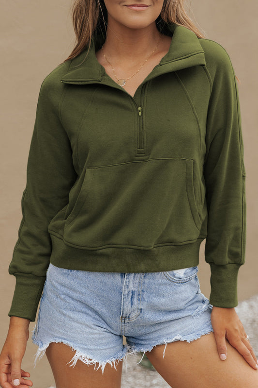Fleece Lined Zip-Up Sweatshirt