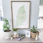 Green Fern Framed Art