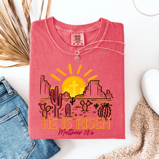 He is Risen Matthew 28:6 Graphic Tee
