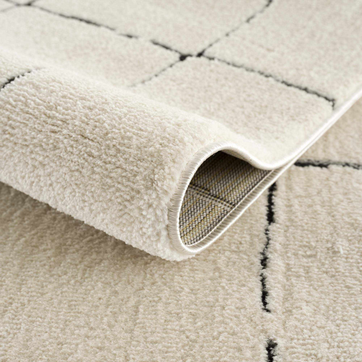 Koume Beige Maze Area Rug