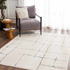 Koume Beige Maze Area Rug