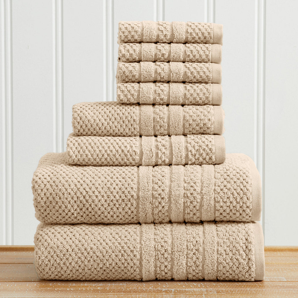 Giuliana Collection Checkered Jacquard Bath Towel Set