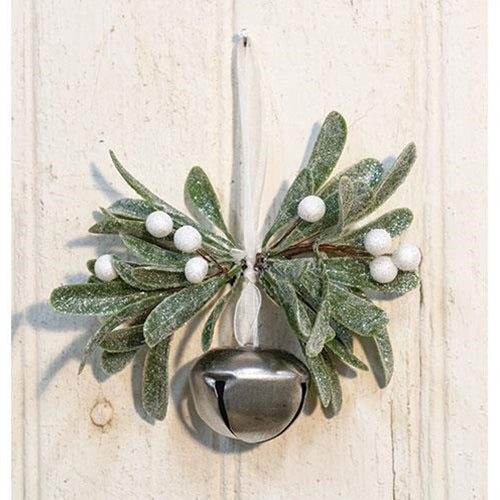 Sparkle Mistletoe Bell Ornament