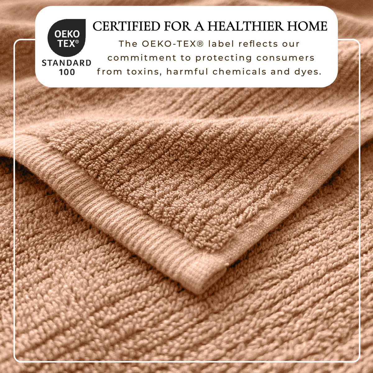 Georgiana Collection Turkish Cotton Ribbed 6-Piece Bath Towel Set