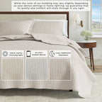 Alicia Solid Channel Stitch Quilt Set