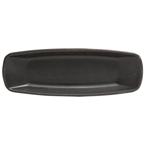 Black Squared Oval Dish