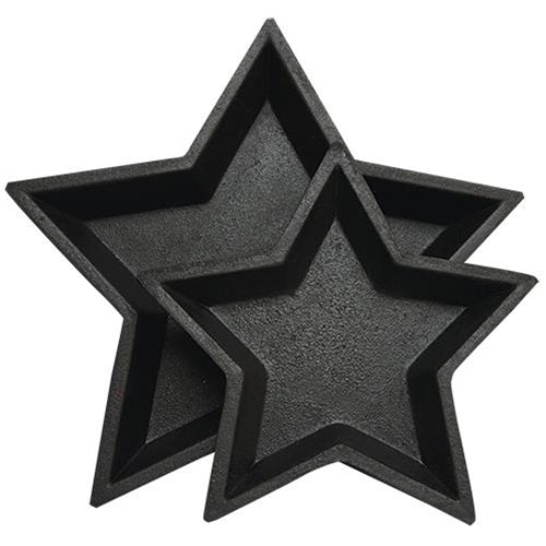 2/Set Black Nesting Stars