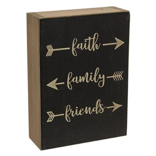 *Faith Family Friends Box Sign