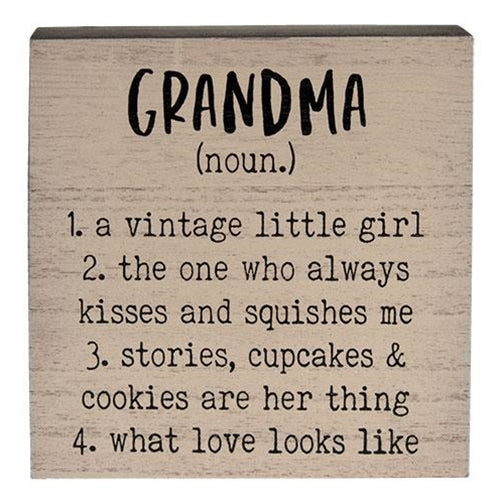 *Grandma Definition Box Sign