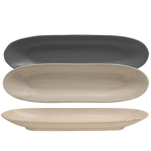 Farmhouse Colors Oval Tray 3 Asstd.