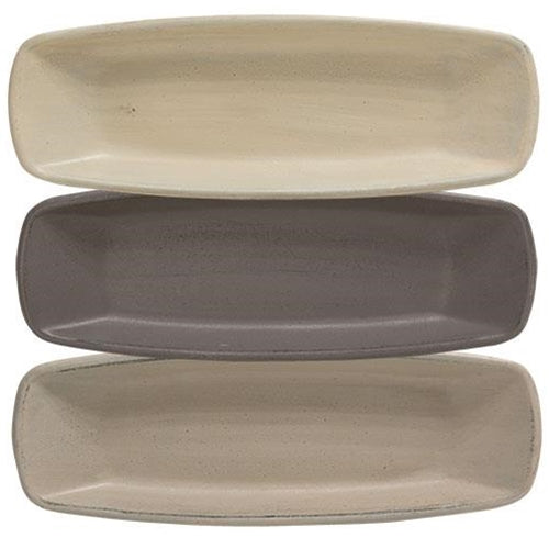 Farmhouse Colors Squared Oval Tray 3 Asstd.