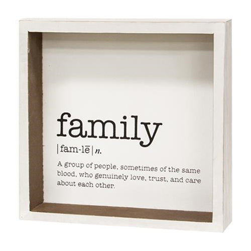 *Family Definition Shadowbox Sign