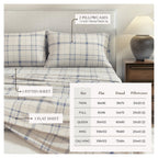 Turkish Cotton Flannel Sheet Set - Plaid & Stripe Collection