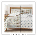 Indira Floral Boho Printed Cotton Quilt Set